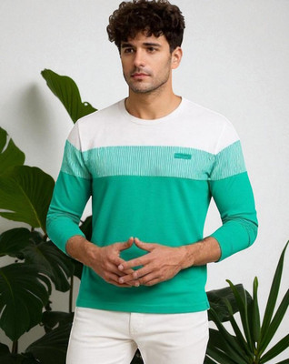 FASHIUM Printed Men Round Neck Green T-Shirt