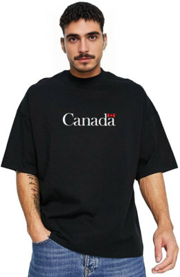 Makeitbharat Graphic Print Men Round Neck Black T-Shirt