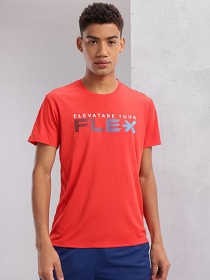 HRX by Hrithik Roshan Printed Men Round Neck Red T-Shirt