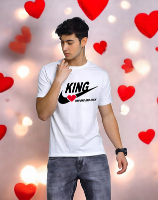 Triptee Typography Men Round Neck White T-Shirt
