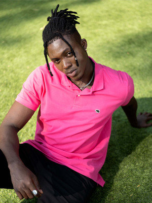 THE BEAR HOUSE Solid Men Polo Neck Pink T-Shirt