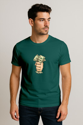 Swaydem Printed Men Round Neck White T-Shirt