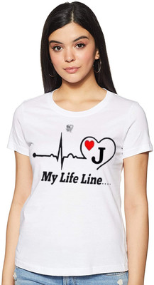 Risemax Printed, Typography Women Round Neck White T-Shirt