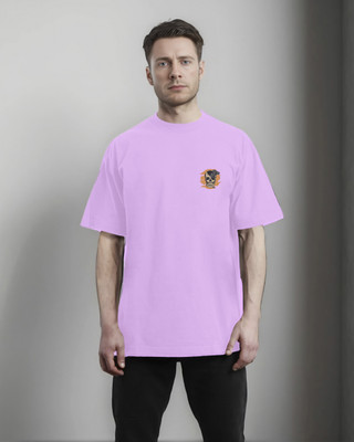 Moda Rapido Printed Men Round Neck Purple T-Shirt