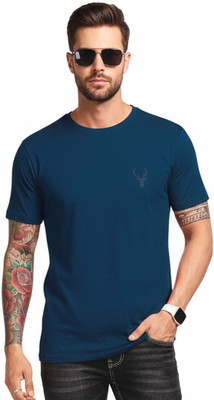 DS CREATIONZ Embroidered Men Round Neck Multicolor T-Shirt