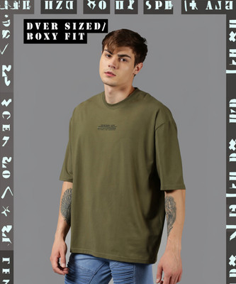 UrGear Solid Men Round Neck Green T-Shirt