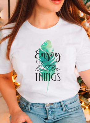 Princ Trend Printed Men Round Neck White T-Shirt