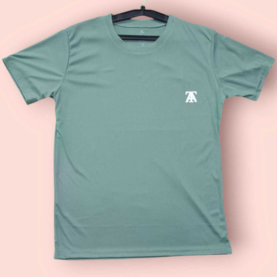 Toxic ADDICTION Solid Men Round Neck Light Green T-Shirt