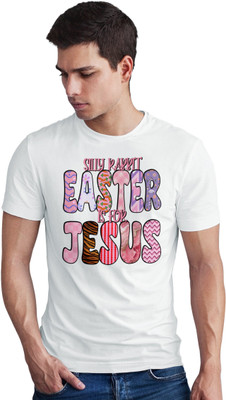 Seek Buy Love Printed Men Round Neck White T-Shirt