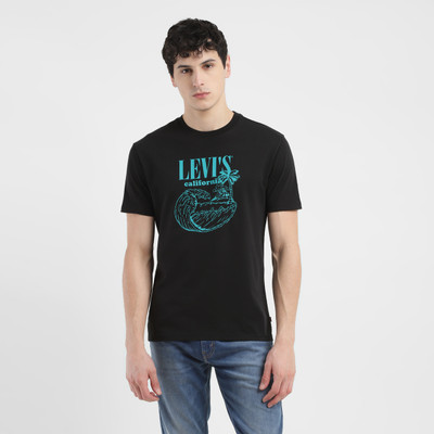 LEVI'S Graphic Print Men Crew Neck Black T-Shirt