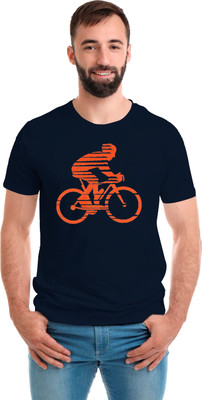 SmarTee Street Printed Men Round Neck Blue T-Shirt