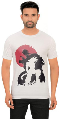 BOMBAE TEES Printed Men Round Neck White T-Shirt