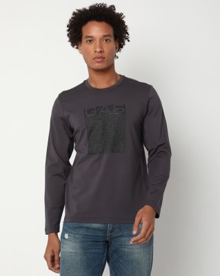 Aadhya Printed Men Round Neck Grey T-Shirt