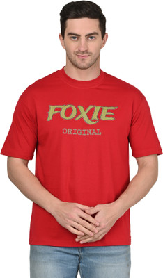 FOXIE Printed Men Round Neck Red T-Shirt