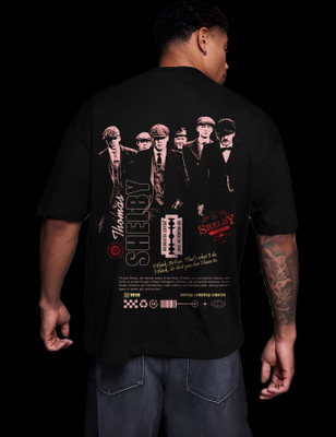 RAN ELEVEN COMPANY Graphic Print Men Crew Neck Black T-Shirt