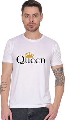 AZAADGARMENT Graphic Print Men Round Neck White T-Shirt