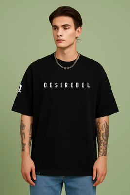 DESIREBEL Solid Men Round Neck Black T-Shirt