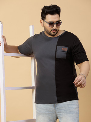 RIGO Printed Men Round Neck Grey T-Shirt