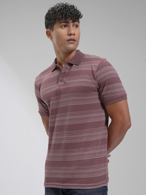 HIGHLANDER Self Design Men Polo Neck Multicolor T-Shirt