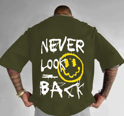 TeeTops Typography Men Round Neck Green T-Shirt