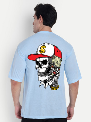 SCOTT FINCHER Graphic Print Men Round Neck Light Blue T-Shirt