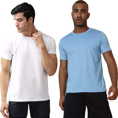 Tresna Fab Printed Men Round Neck White, Blue T-Shirt