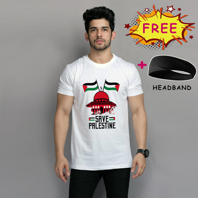 printcorners Printed, Typography Men Round Neck White T-Shirt