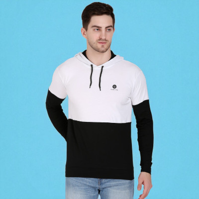 FARICON Colorblock Men Hooded Neck Multicolor T-Shirt