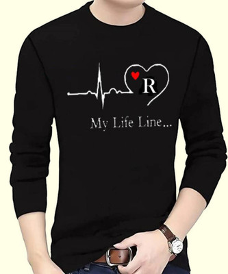 MARIAM ENTERPRISE Printed, Typography Men Round Neck Black T-Shirt