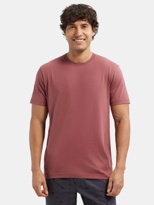 JOCKEY Solid Men Round Neck Red T-Shirt