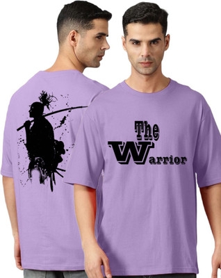 Arfila Printed, Typography Men Round Neck Purple T-Shirt