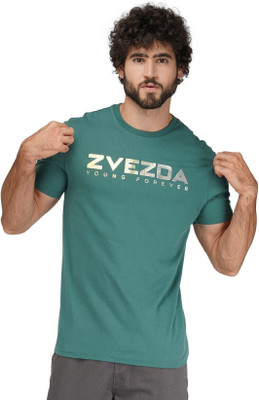Zvezda Printed Men Round Neck Light Green T-Shirt