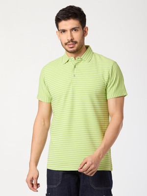 Belive in Yourself Self Design Men Polo Neck Light Green T-Shirt