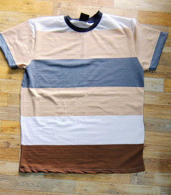 GALAXYGARMENTS Striped Men Round Neck Multicolor T-Shirt