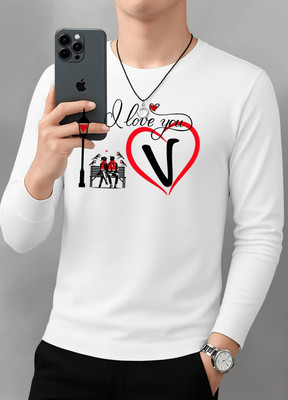Vibrant Graphic Print Men Round Neck White T-Shirt