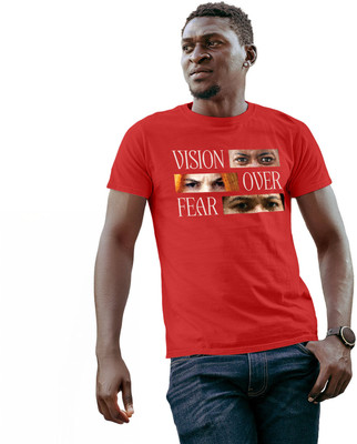 Fighterhero Printed Men Round Neck Red T-Shirt