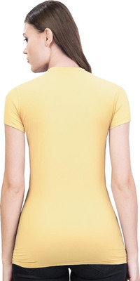 SHAUN Self Design Women Round Neck Multicolor T-Shirt