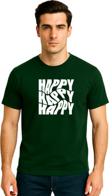 Be Collardo Printed Men Round Neck Green T-Shirt