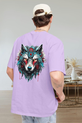 Dark Drive Printed Men Round Neck Purple T-Shirt