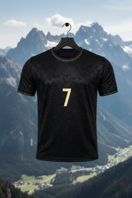 JOVOO Graphic Print Women Round Neck Black T-Shirt