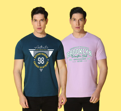 WOOSTRO Graphic Print Men Round Neck Multicolor T-Shirt