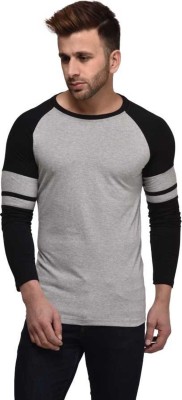 Pitcher Solid Men Round Neck Black, Grey T-Shirt