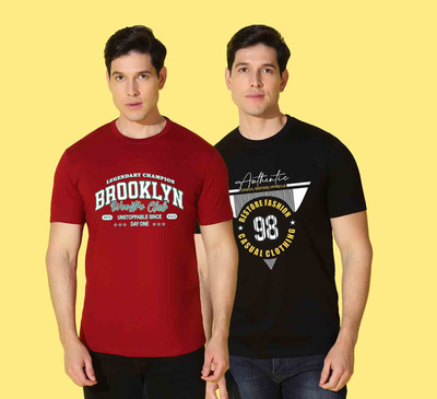 WOOSTRO Graphic Print Men Round Neck Multicolor T-Shirt