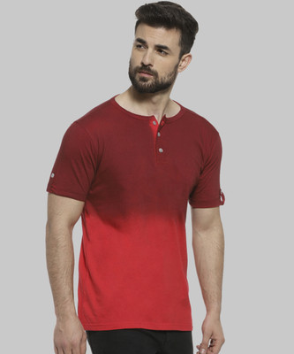 CAMPUS SUTRA Tie & Dye Men Round Neck Maroon T-Shirt