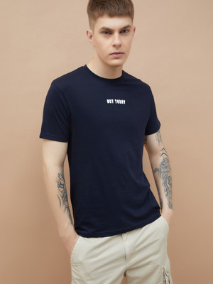 Fame Forever by Lifestyle Printed Men Round Neck Blue T-Shirt
