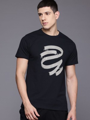 HRX by Hrithik Roshan Printed Men Round Neck Black T-Shirt