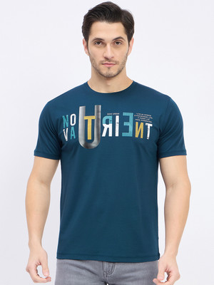 DUKE Printed Men Round Neck Blue T-Shirt