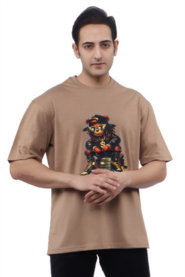 WILD ELEPHANT Printed Men Round Neck Multicolor T-Shirt