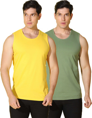 WOOSTRO Solid Men Scoop Neck Multicolor T-Shirt