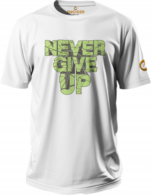 Enciger Printed Men Round Neck White T-Shirt